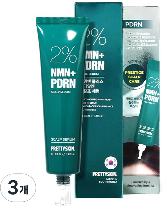 PRETTYSKIN. NMN+ PDRN 頭皮護理精華液, 3個, 100ml