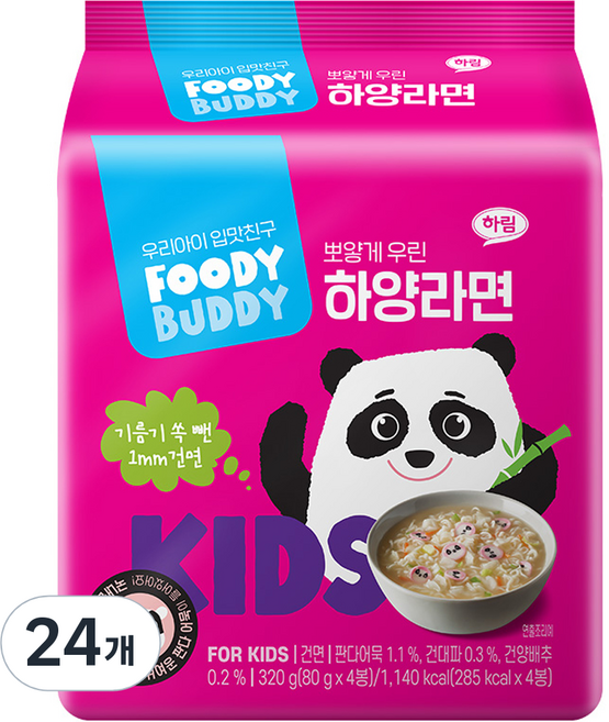 foodybuddy 白色拉麵, 80g, 牛骨湯味, 24個