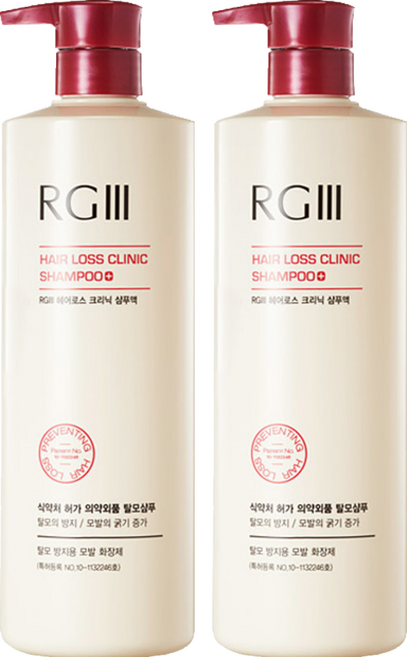 RGIII Hair Loss Clinic 防脫髮洗髮水, Floral Woody, 1L, 2瓶