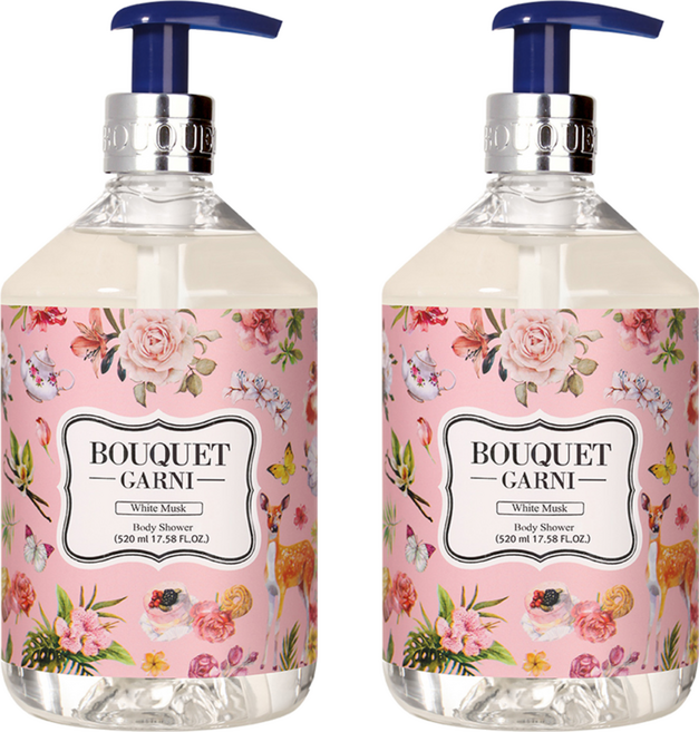 BOUQUET GARNI 香氛沐浴乳 白麝香, 520ml, 2瓶