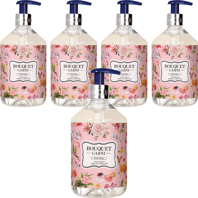 BOUQUET GARNI 香氛沐浴乳 白麝香, 520ml, 5瓶