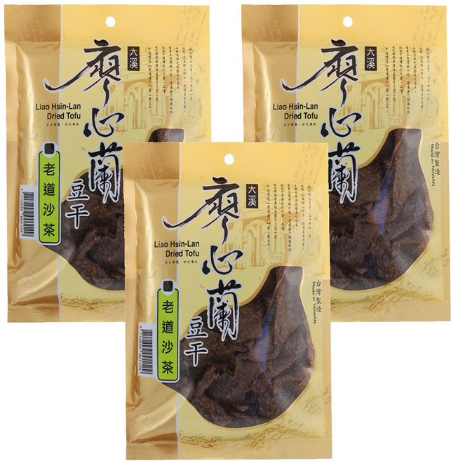 大溪廖心蘭豆干 老道沙茶, 110g, 3包