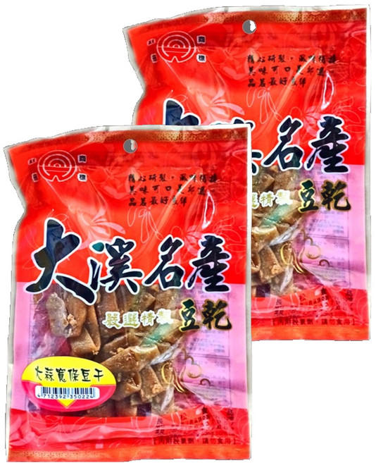 長松食品 大蒜寬條豆乾, 90g, 2包