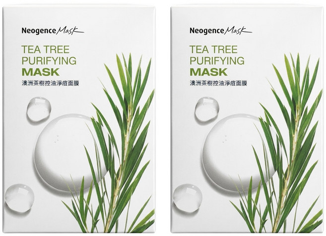 Neogence 霓淨思 澳洲茶樹控油淨痘面膜 28ml, 8片, 2組