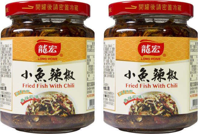 龍宏 小魚辣椒, 270g, 2罐