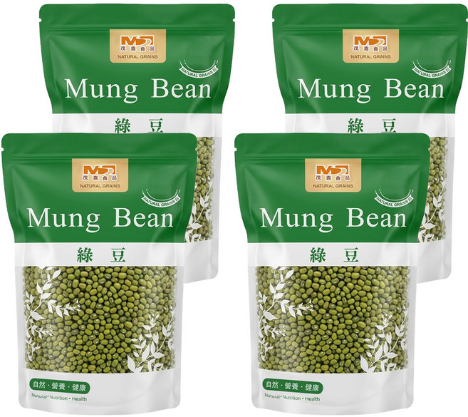 茂喜食品 進口嚴選商品綠豆, 600g, 4包