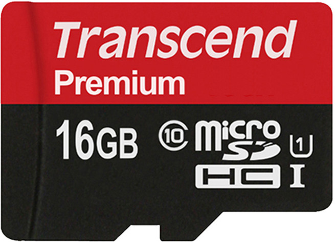 Transcend 創見 Premium UHS-I Micro SD卡 TS16GUSDCU1, 16GB