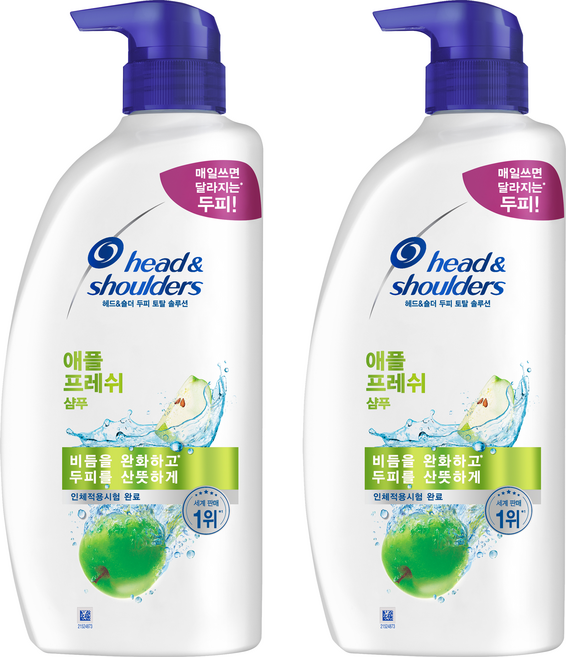 head&shoulders 海倫仙度絲 頭皮全效護理 蘋果清新 洗髮精, 850ml, 2個
