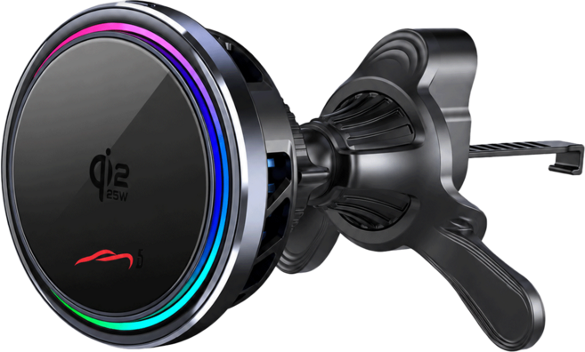RHYTHM 路瑞寶 Qi2.2 磁吸製冷充電手機架, 黑色, S21 Pro