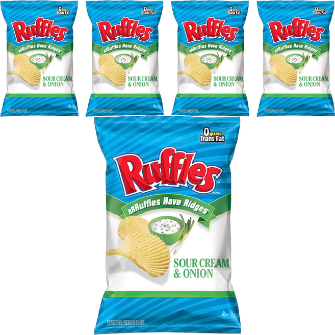 RUFFLES 波樂 洋芋片 香蔥, 184.2g, 5包
