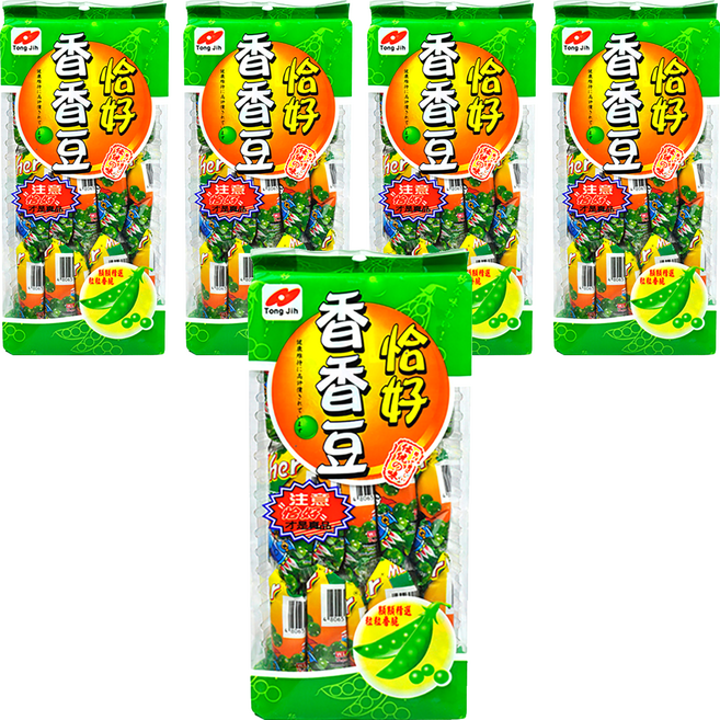 TONG JIH 統記食品 恰好香香豆 原味, 5袋, 330g