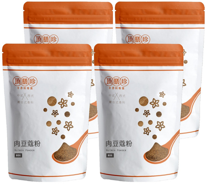 頂膳珍 肉豆蔻粉, 4包, 80g