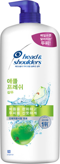 head&shoulders 海倫仙度絲 頭皮全效解決方案 蘋果清新洗髮精, 1.2L, 1個