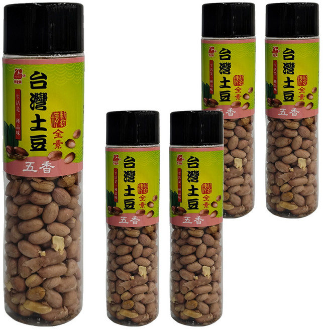 李家興 花生罐 五香, 210g, 5罐