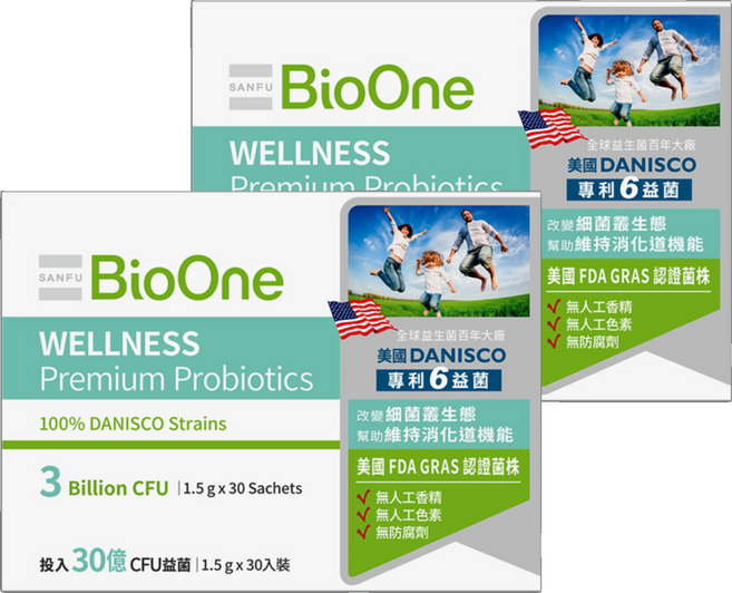 BioOne 碧而優 WELLNESS Premium 超級益生菌 1.5g, 30包, 2盒