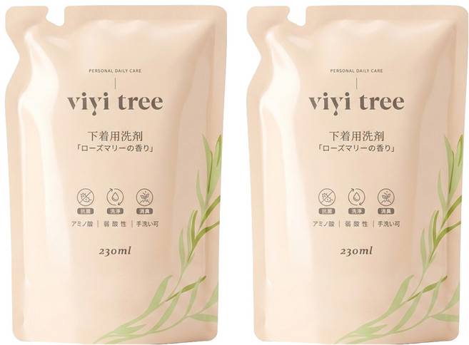 vivi tree 私密衣物手洗精補充, 230ml, 2包