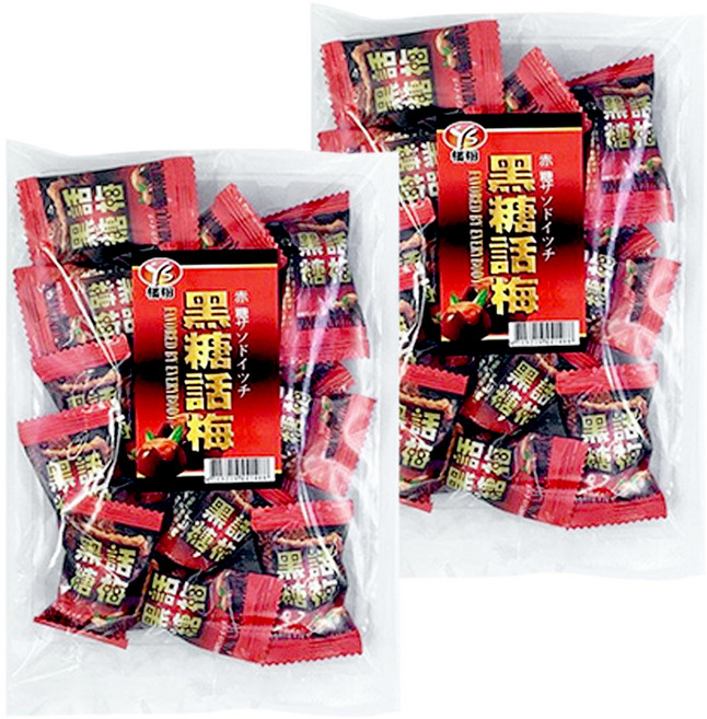 楢栩 黑糖話梅糖, 100g, 2袋