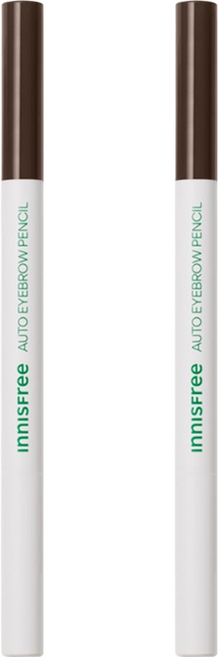INNISFREE 台灣公司貨 妝自然眉筆 0.3g, 6號 棕色, 2支