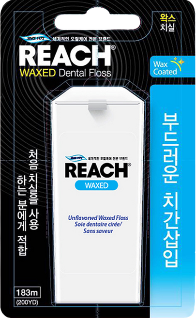 REACH 麗奇 潔牙線 含蠟無味, 183m, 1個, 1盒