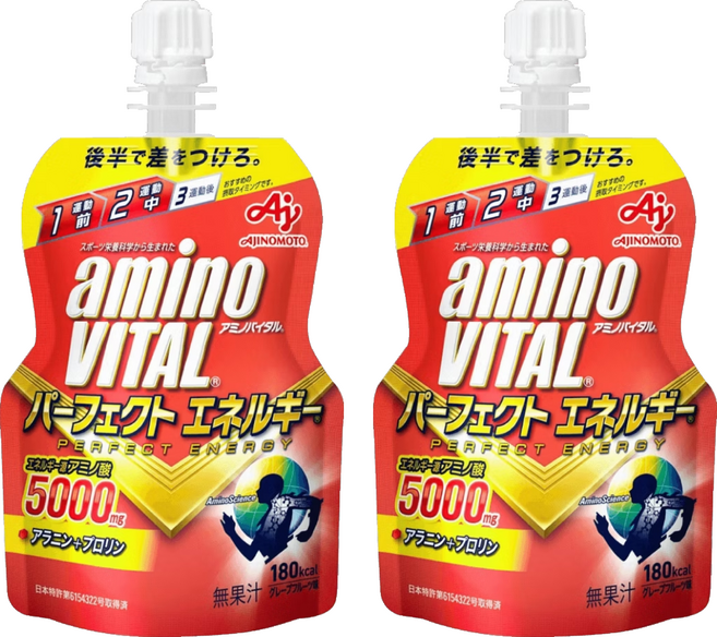 AJINOMOTO 味之素 aminoVITAL 胺基酸能量凍 紅色, 2包, 130g