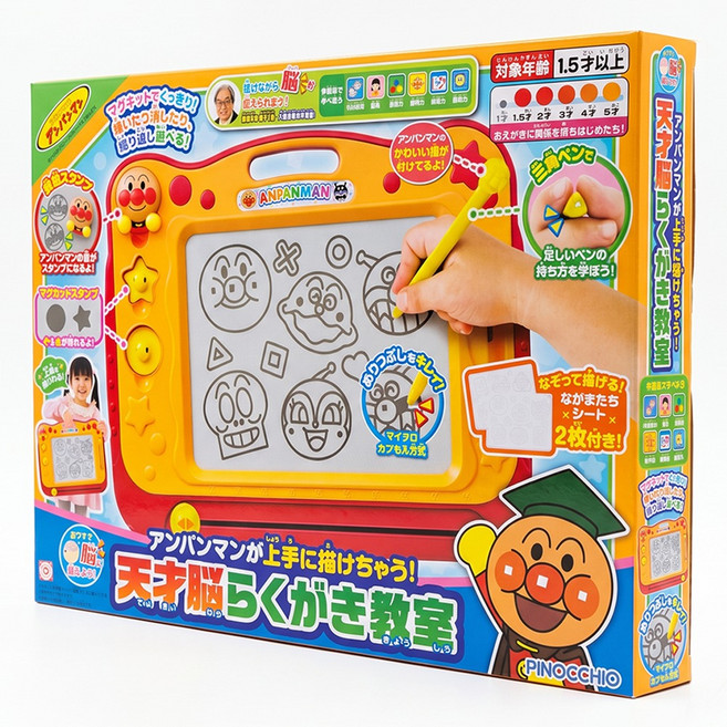 日本 PiNOCCHiO 天才畫板玩具, ANPANMAN 麵包超人 多色, 1組