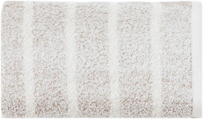 TSUBAME TOWEL kasumi雲霧橫紋 有機棉毛巾 輕薄款, 條紋棕, 1條