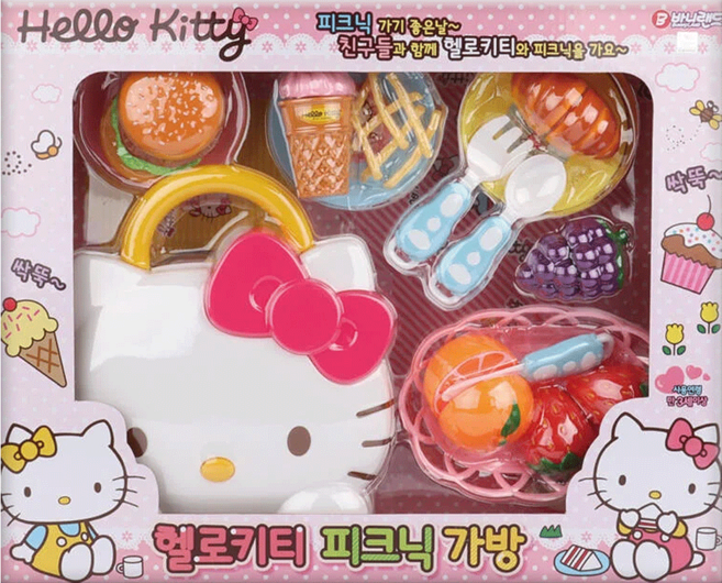 BUNNYLAND HELLO KITTY 造型手提野餐組 3歲以上, 1組, HELLO KITTY 多色