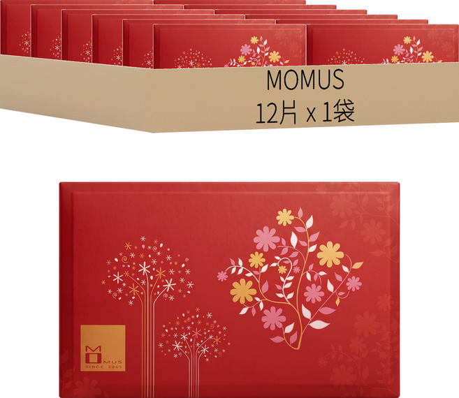 MOMUS 傳明酸極限美白面膜, 12片, 1袋