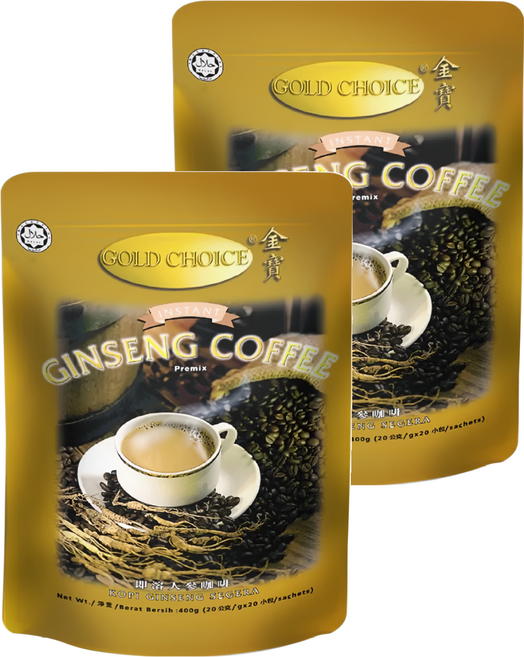 Gold Choice 金寶 即溶人蔘咖啡, 20g, 20入, 2袋