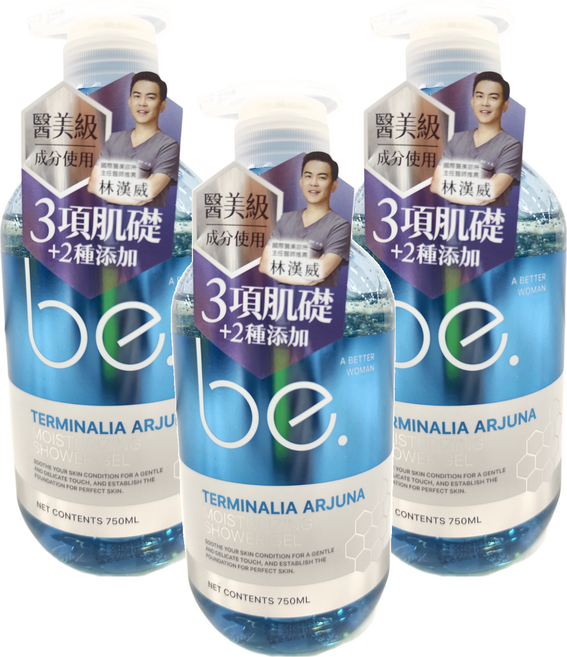 be. 碧映 柔膚潤澤沐浴露, 750ml, 3瓶