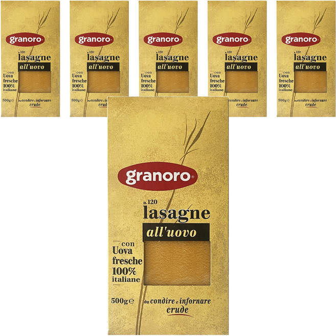 granoro 雞蛋千層麵, 500g, 6個
