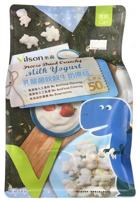 Vilson 米森 乳酸菌咬咬優格, 牛奶, 50g, 1袋