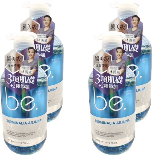 be. 碧映 柔膚潤澤沐浴露, 750ml, 4瓶