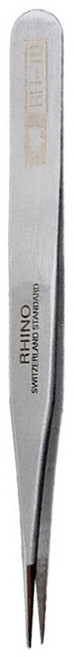 PRO RHINO TOOLS 犀牛鑷子 超硬鑷子 RH-10 123mm, 1支, 銀色