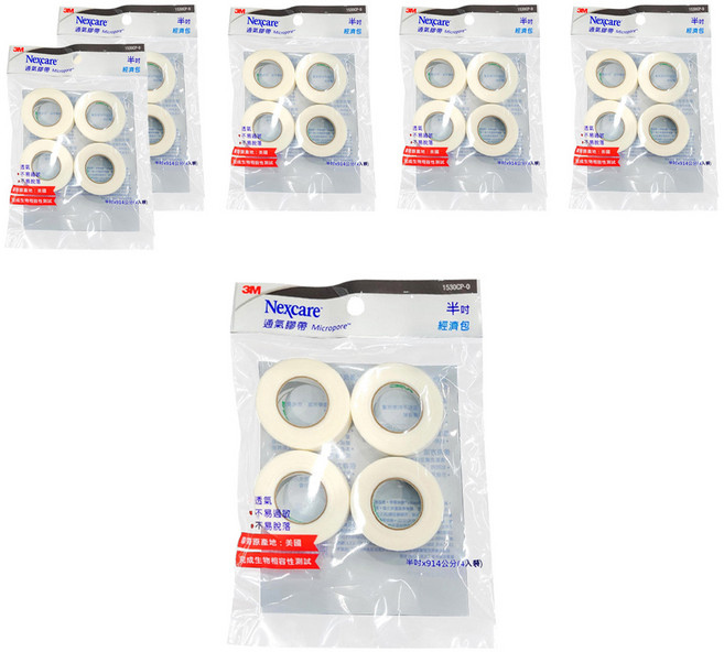 3M Nexcare 通氣膠帶 半吋, 6包