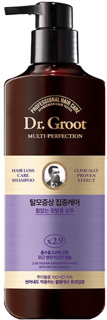 Dr.Groot 健髮專家 Dr.Groot 緩解掉髮症狀集中護理豐盈強韌洗髮精, 330ml, 1個