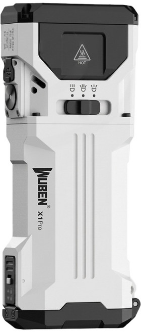 Wuben 強光探索手電筒 X1 Pro 12300流明 聚泛光 410m, 白色, 1個