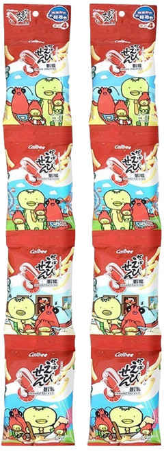 Calbee 卡樂比 Kappa Ebisen 河童蝦條 原味 4包, 56g, 2組