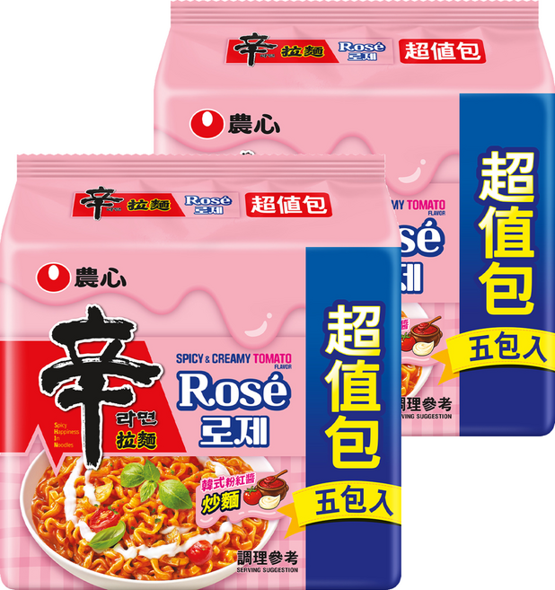 NONGSHIM 農心 辛拉麵 韓式粉紅醬 135g, 10包