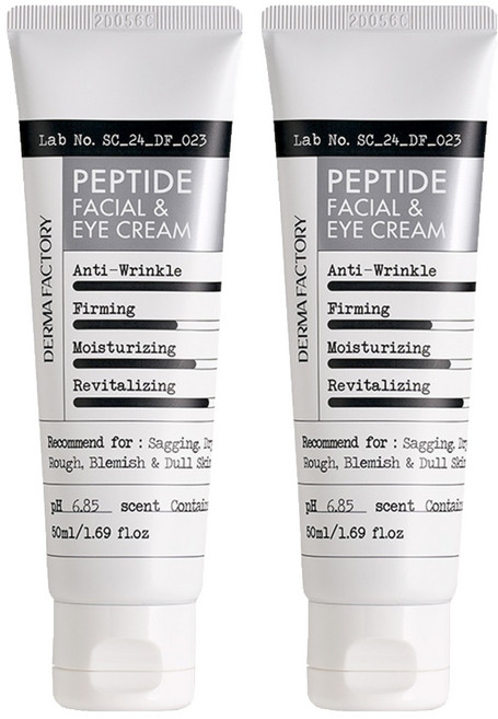 DermaFactory 胜肽臉部與眼霜, 50ml, 2個