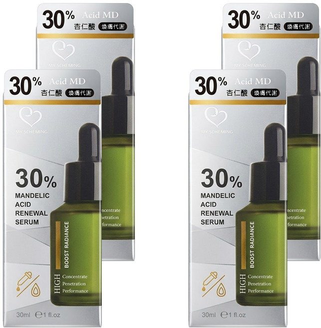 MY SCHEMING 我的心機 30%杏仁酸淨透煥膚精華, 30ml, 4件