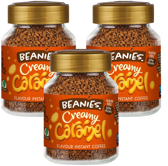 BEANIES 即溶咖啡 香濃焦糖風味, 50g, 1罐, 3罐