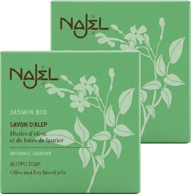 敘利亞NAJEL 娜爵 台灣公司貨 阿勒坡手工古皂 茉莉花香, 100g, 2盒