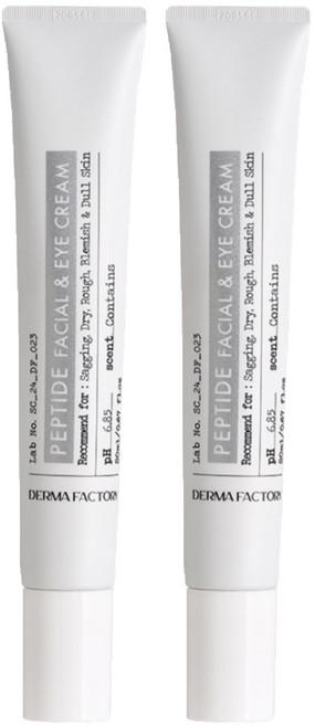 DermaFactory 胜肽臉部與眼霜, 20ml, 2個