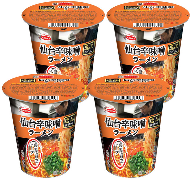 AceCOOK IPPIN 逸品 仙台辛味噌風味麵 73g, 4入