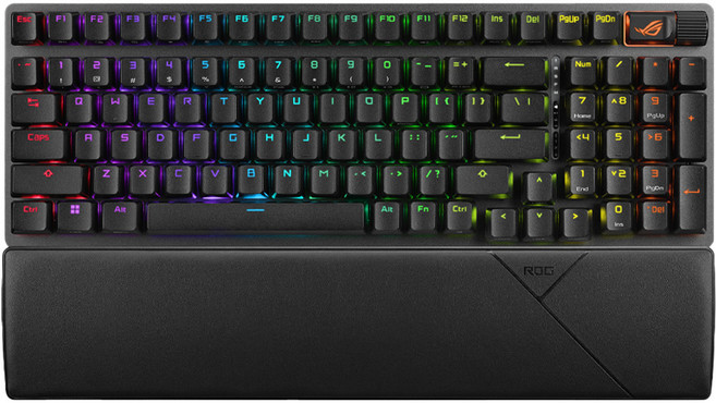 ASUS 華碩 ROG Strix Scope II 96 電競 Wireless 鍵盤 黑色 雪軸 96% 配置設計 中文注音 N-key rollover 具備背光功能 ROG Strix Scope II 96 Wireless 原廠保固2年 Windows 11