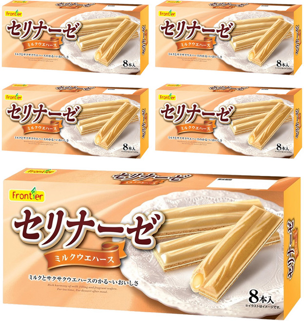 Frontier 汎達 牛奶威化餅, 80g, 5盒