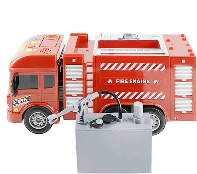 BAOLE STAR TOYS 寶樂星 聲光慣性仿真車 消防車, 紅色, 1盒