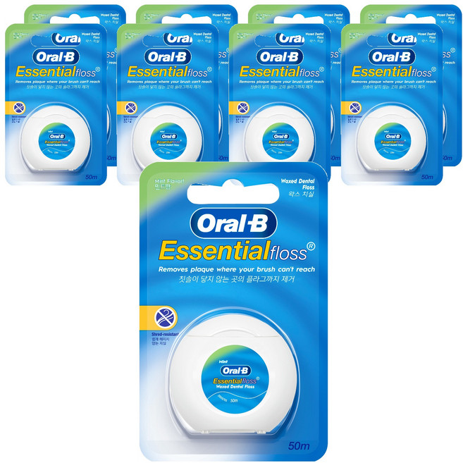 Oral-B 歐樂B 含蠟牙線 薄荷味, 50m, 1入, 9個