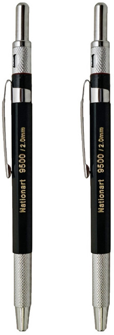 Nationart 工程筆 自動滑落 I9500 綠桿, 2mm, 2支